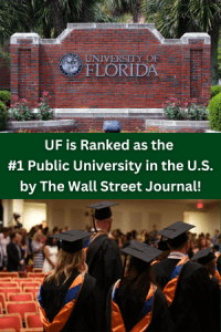 UF is ranked as the #1 public university in the U.S. by The Wall Street Journal